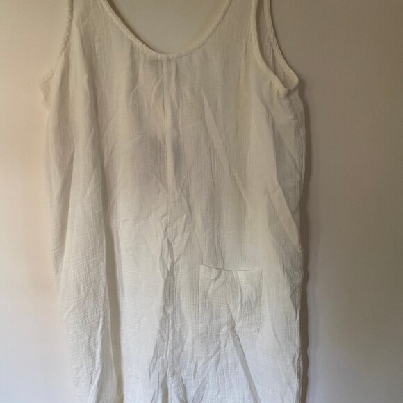 Faherty Dream Cotton Gauze Jamesport Romper - Size M - Picture 3 of 3